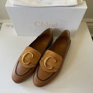 NEW Chloe C Story brown leather convertible loafer